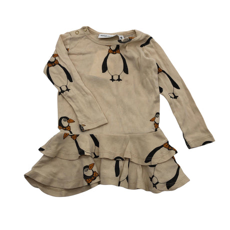 Tyttöjen Mini Rodini - Trikoomekko, koko 68 - 74 - Beige ()
