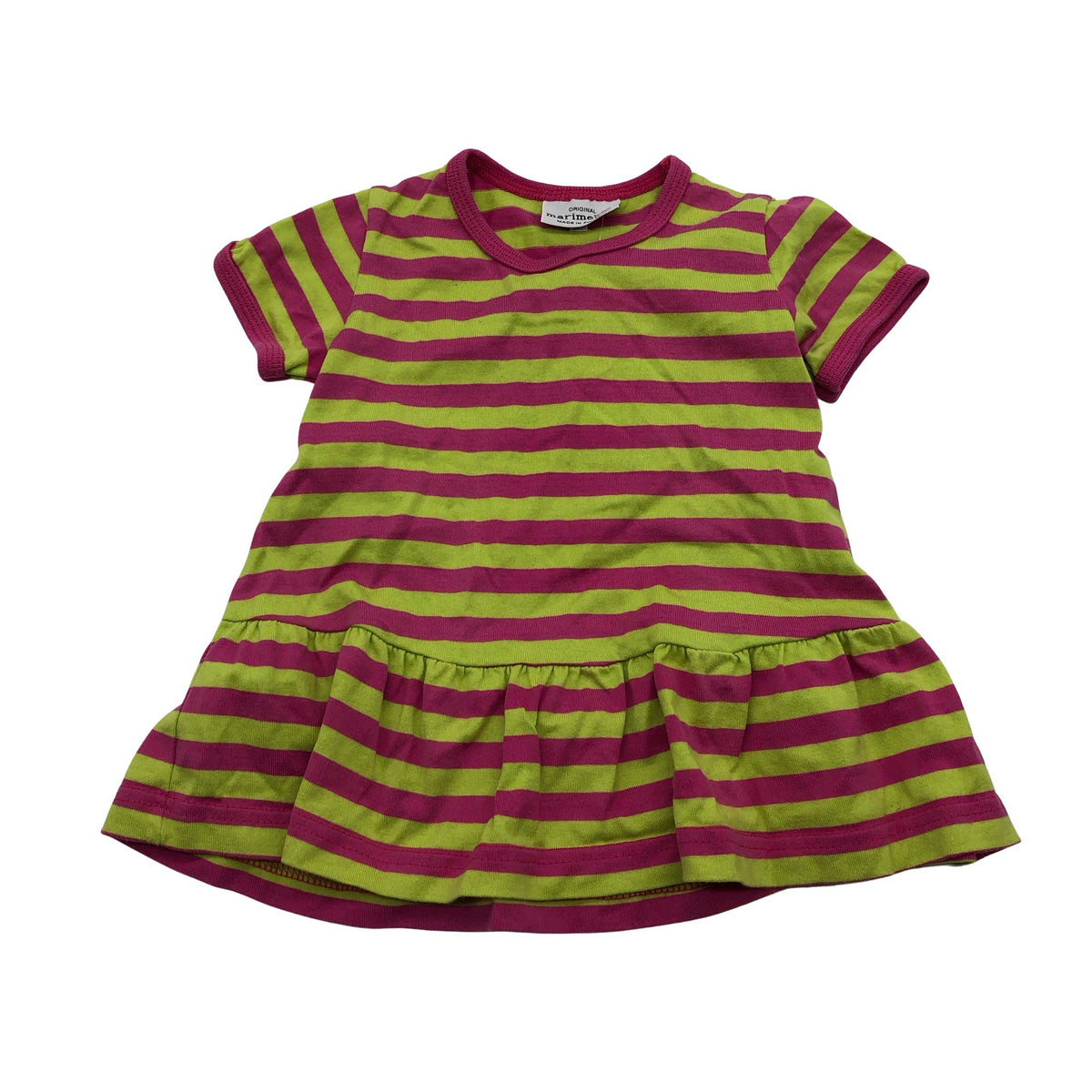 Tyttöjen Marimekko - Trikoomekko, koko 56 - 62 - Pinkki (1)