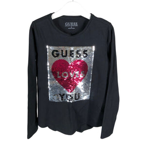 Tyttöjen Guess - Trikoopaita, koko 128 - 134 - Musta (1)