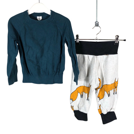 Unisex Tarttuva - Collegehousut, koko 98 - 104 - Harmaa ()