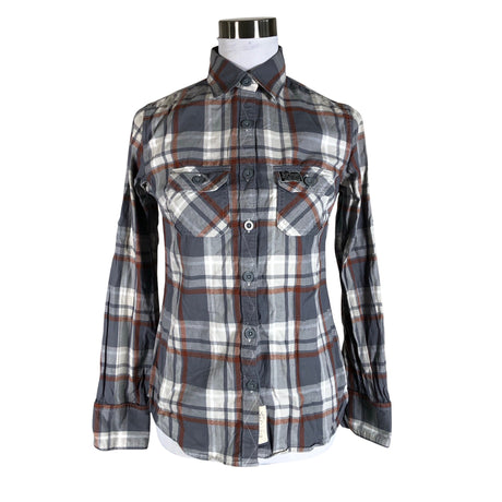 Naisten Superdry - Kauluspaita, koko 36 - Harmaa ()