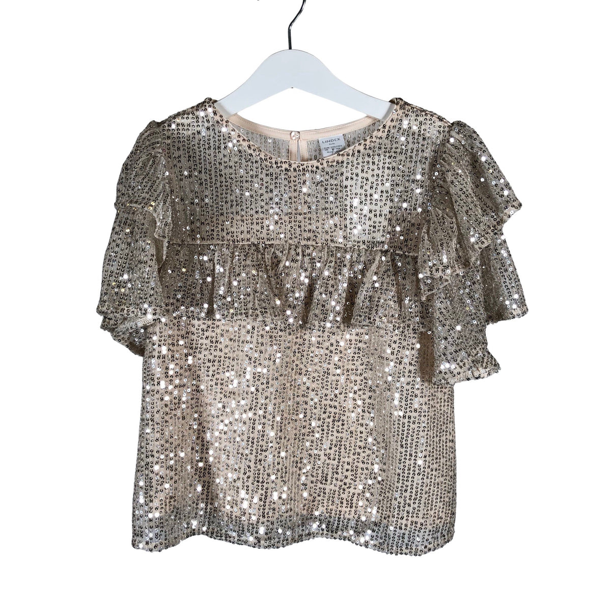 Tyttöjen Lindex - Juhlapaita, koko 146 - 152 - Beige (1)