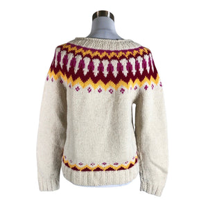 Naisten Handmade - Neulepaita, koko 38 - Luonnonvalkoinen (2)