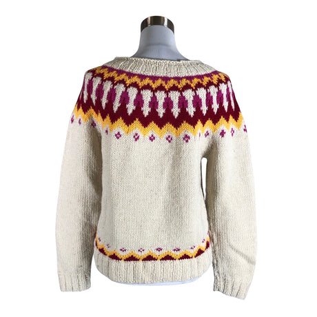 Naisten Handmade - Neulepaita, koko 38 - Luonnonvalkoinen (2)