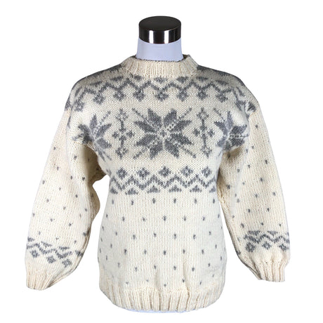 Naisten Handmade - Neulepaita, koko 36 - Luonnonvalkoinen ()