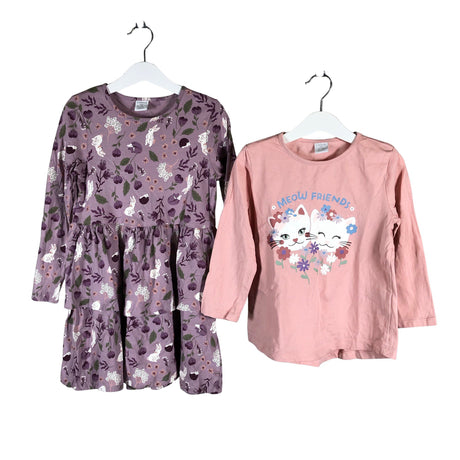 Tyttöjen Lindex - Trikoomekko, koko 116 - 122 - Violetti ()