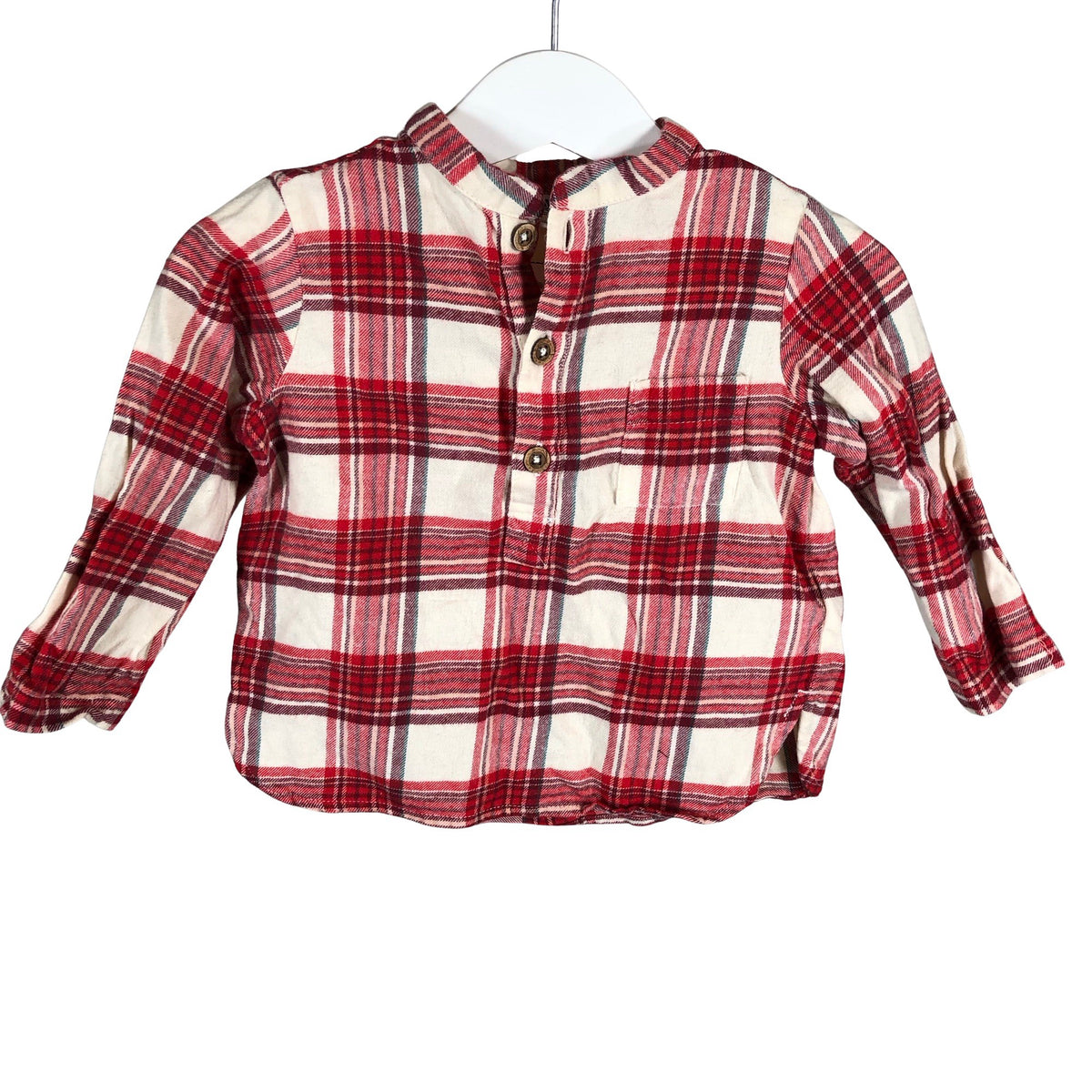 Unisex Bonton - Flanellipaita, koko 80 - 86 - Punainen (1)