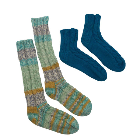 Unisex Handmade - Villasukat, koko 35 - Turkoosi ()