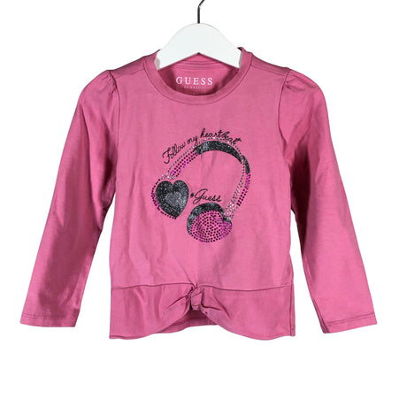 Tyttöjen Guess - Trikoopaita, koko 92 - 98 - Vaaleanpunainen ()