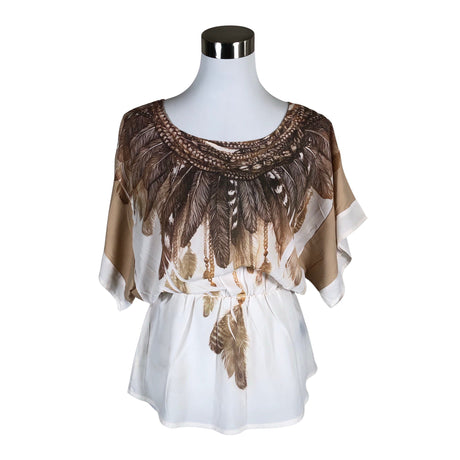 Naisten Bebe - Lyhythihainen pusero, koko 36 - Beige ()