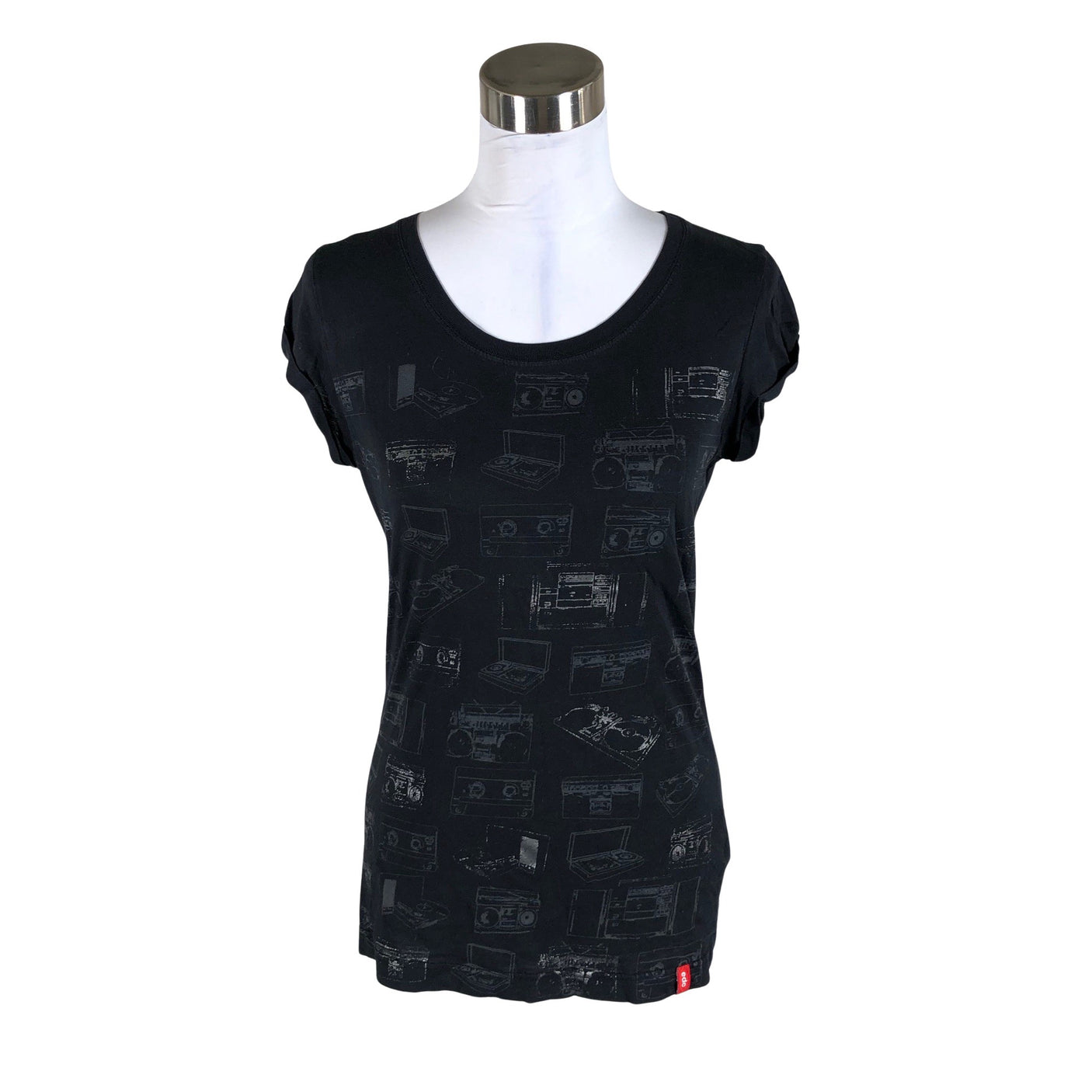 Naisten Handmade - T-paita, koko 38 - Musta (1)