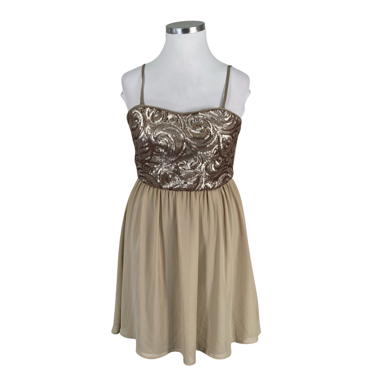 Naisten Chic Femme - Juhlamekko, koko 44 - Beige (1)