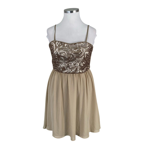 Naisten Chic Femme - Juhlamekko, koko 44 - Beige ()