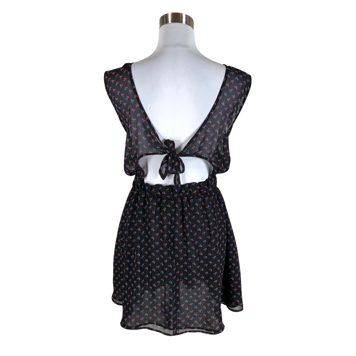 Naisten American Apparel - Sifonkimekko, koko 34 - Musta (2)