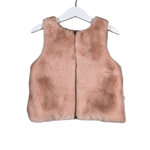 Tyttöjen POMPdeLUX - Tekoturkisliivi, koko 110 - 116 - Beige (1)