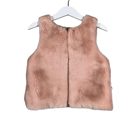 Tyttöjen POMPdeLUX - Tekoturkisliivi, koko 110 - 116 - Beige ()