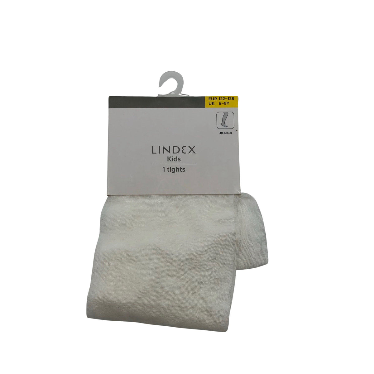 Tyttöjen Lindex - Sukkahousut, ohuet, koko 122 - 128 - Valkoinen (1)