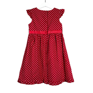 Tyttöjen Lindex - Kangasmekko, koko 116 - 122 - Punainen (2)