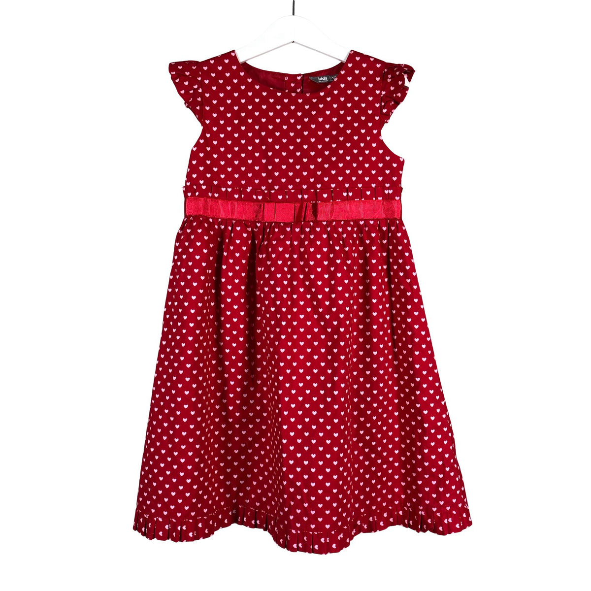 Tyttöjen Lindex - Kangasmekko, koko 116 - 122 - Punainen (1)