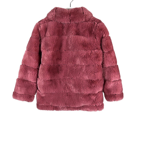 Tyttöjen Lindex - Tekoturkistakki, koko 116 - 122 - Pinkki (2)