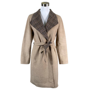 Naisten Esprit - Villakangastakki, koko 38 - Beige (1)