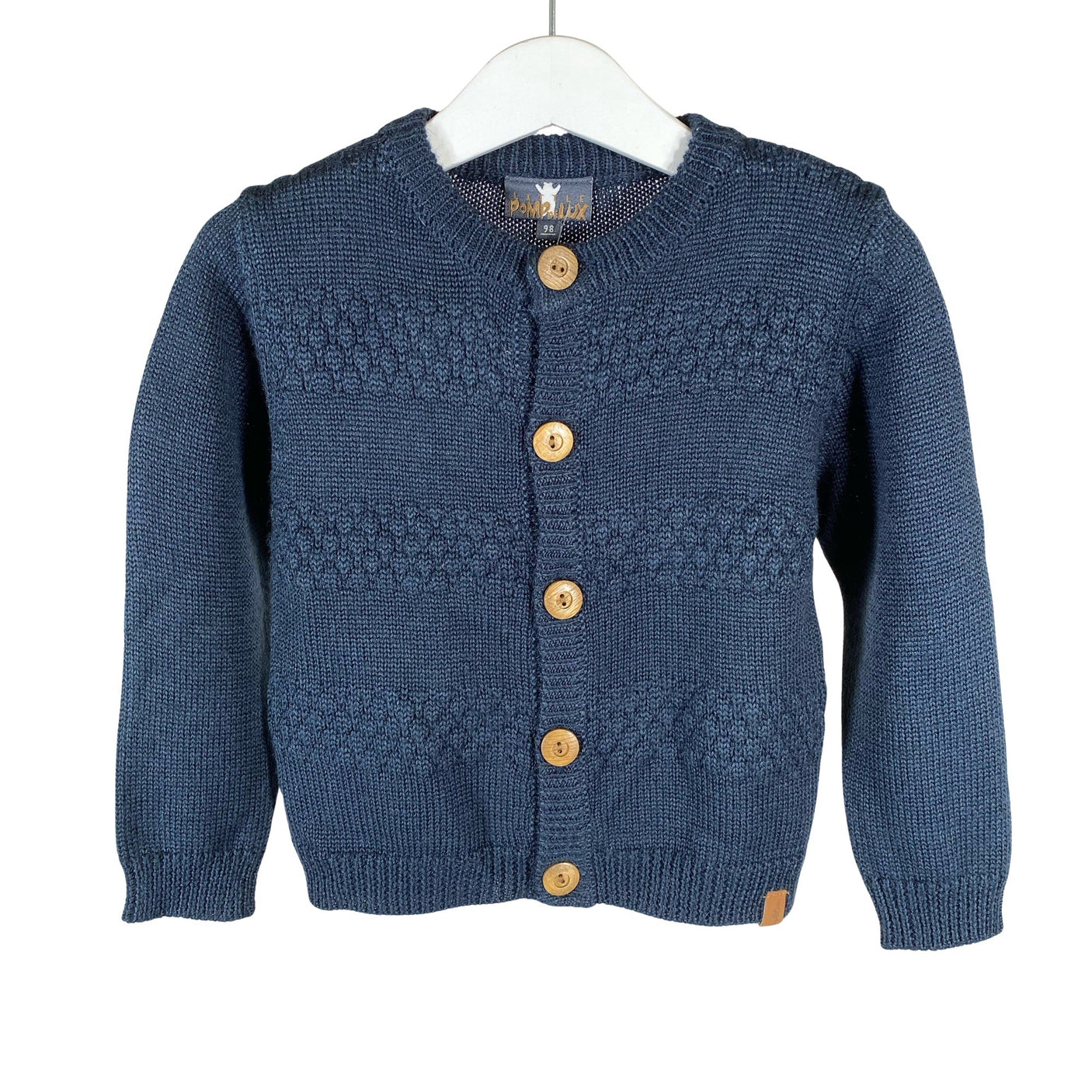 Unisex POMPdeLUX - Neuletakki, koko 92 - 98 - Sininen (1)