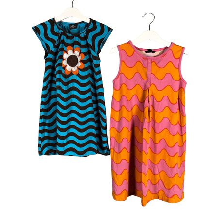 Tyttöjen Marimekko - Trikoomekko, koko 122 - 128 - Pinkki ()