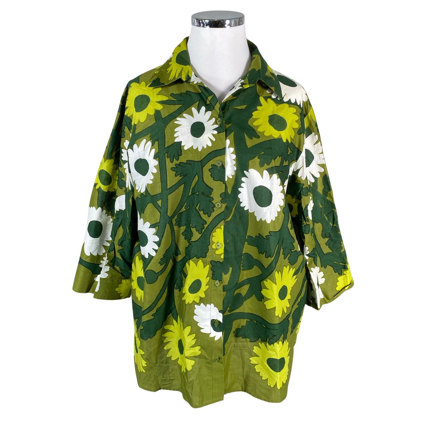 Naisten Marimekko - Sifonkitunika, koko 44 - Vihreä (1)