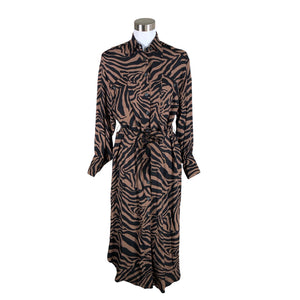 Naisten Massimo Dutti - Sifonkimekko, koko 34 - Ruskea (1)