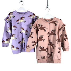 Tyttöjen Lindex - Collegetunika, koko 116 - 122 - Violetti (1)