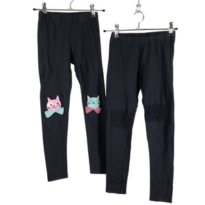 Tyttöjen Lindex - Leggingsit, koko 122 - 128 - Musta (1)