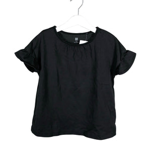 Tyttöjen Uniqlo - T-paita, koko 122 - 128 - Musta (1)