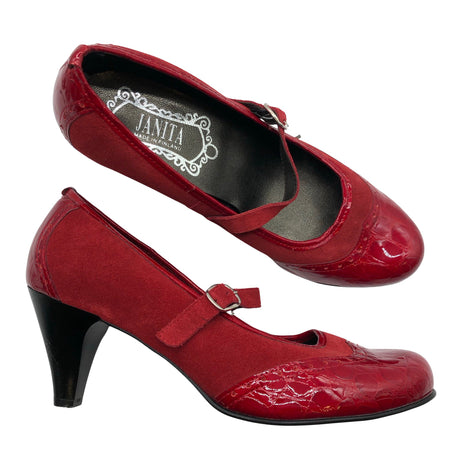 Naisten Janita - Korkokengät, koko 40 - Punainen ()