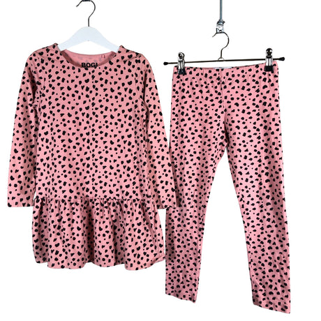 Tyttöjen Bogi - Trikoomekko, koko 116 - 122 - Pinkki ()