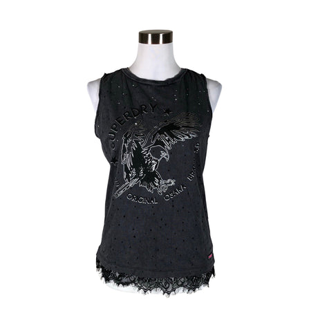Naisten Superdry - Trikootoppi, koko 36 - Harmaa ()