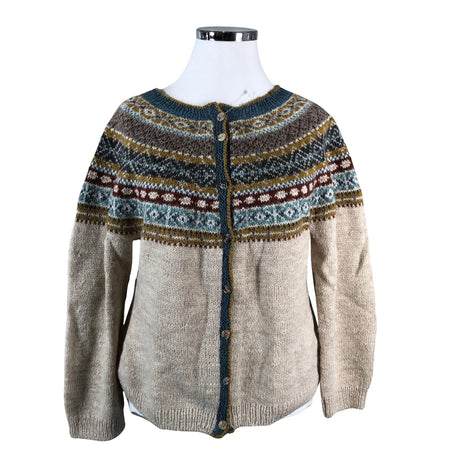 Naisten Handmade - Neuletakki, koko 42 - Beige ()