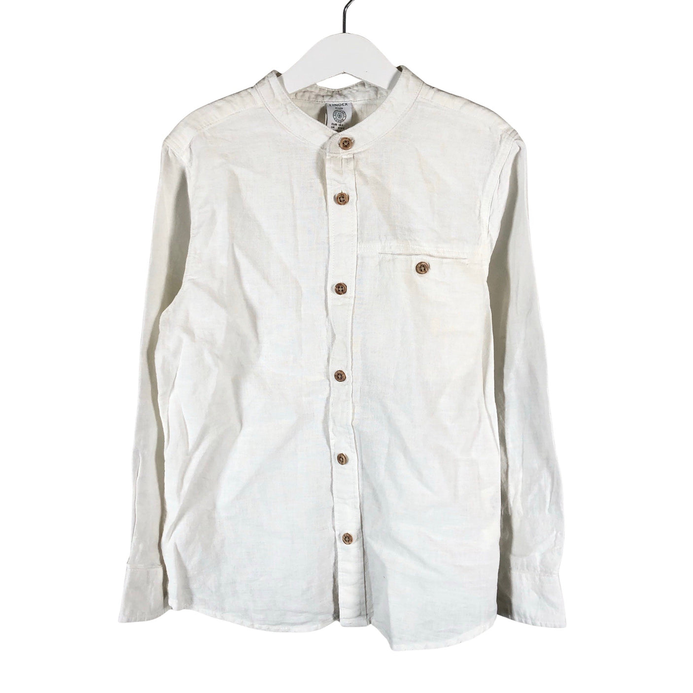 Unisex Lindex - Kauluspaita, koko 134 - 140 - Luonnonvalkoinen (1)