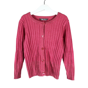 Tyttöjen Lindex - Neuletakki, koko 116 - 122 - Pinkki (1)