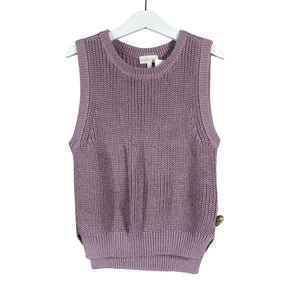 Tyttöjen POMPdeLUX - Neuleliivi, koko 122 - 128 - Violetti (1)