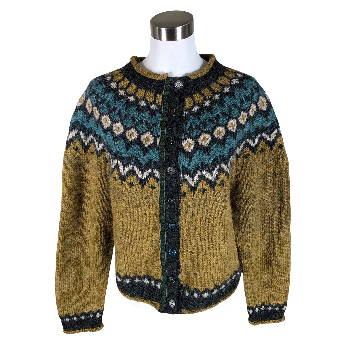 Naisten Handmade - Neuletakki, koko 40 - Ruskea (1)