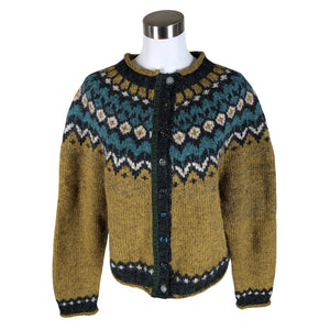 Naisten Handmade - Neuletakki, koko 40 - Ruskea (1)