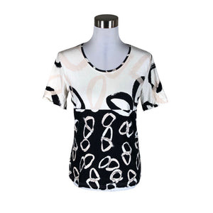 Naisten Monica Braghini - T-paita, koko 38 - Beige (1)