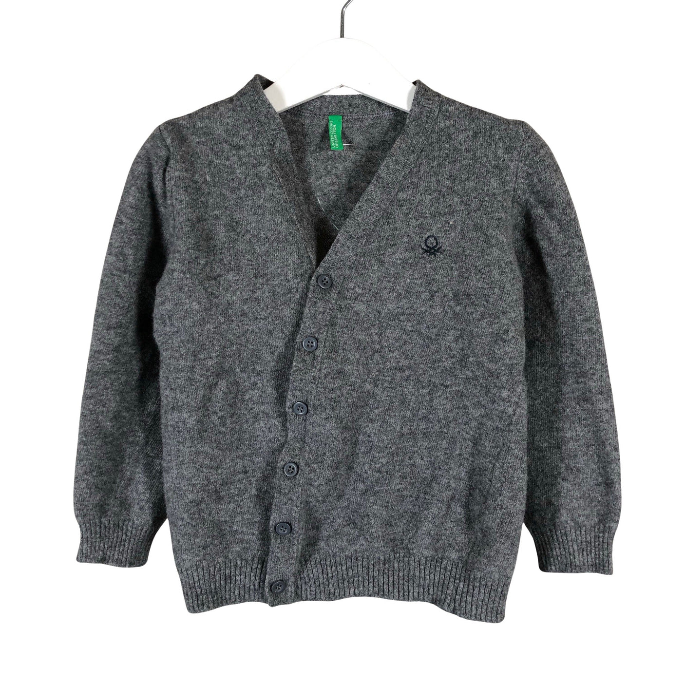 Unisex Benetton - Neuletakki, koko 104 - 110 - Harmaa (1)