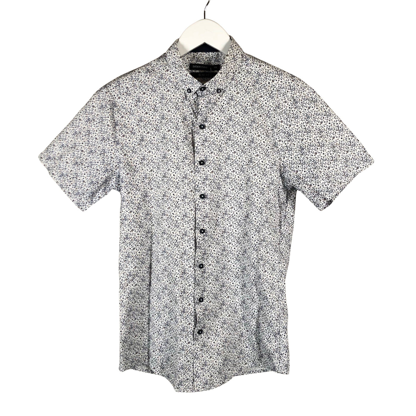 Miesten DeFacto - Kauluspaita, koko XS - Valkoinen (1)