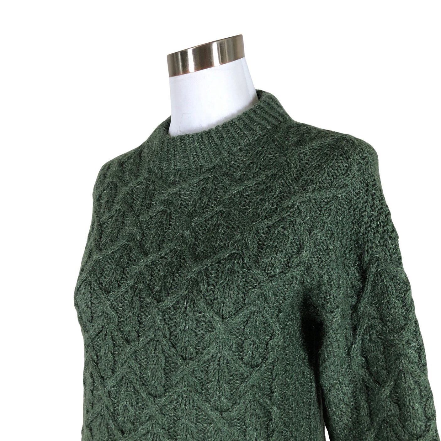 Naisten Handmade - Neulepaita, koko 36 - Vihreä (3)