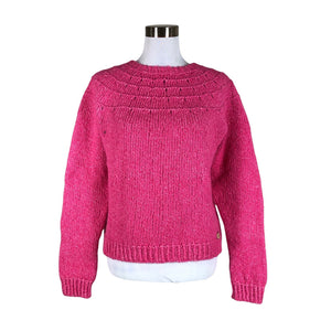 Naisten Handmade - Neulepaita, koko 34 - Pinkki (1)