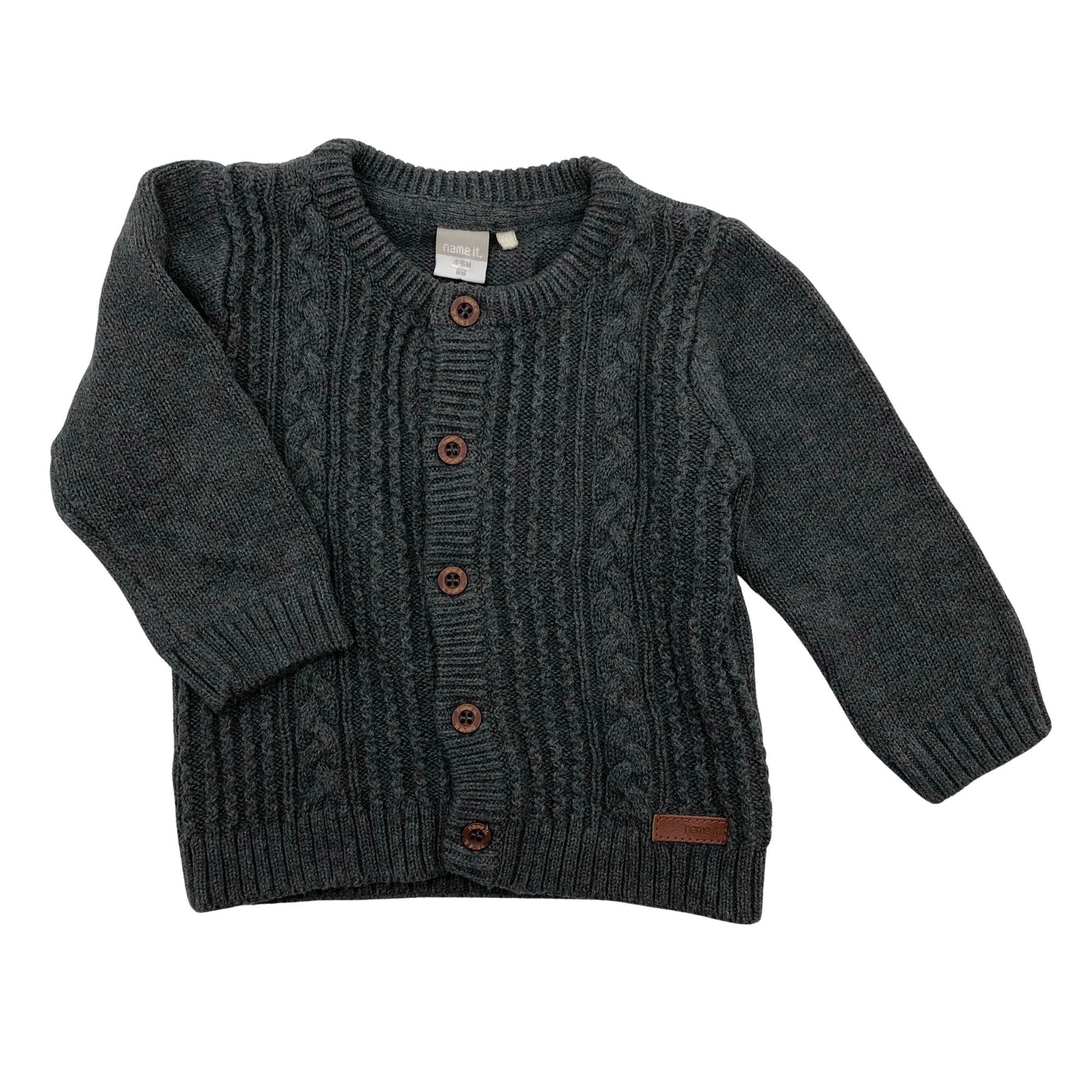 Unisex Name It - Neuletakki, koko 62 - 68 - Harmaa (1)