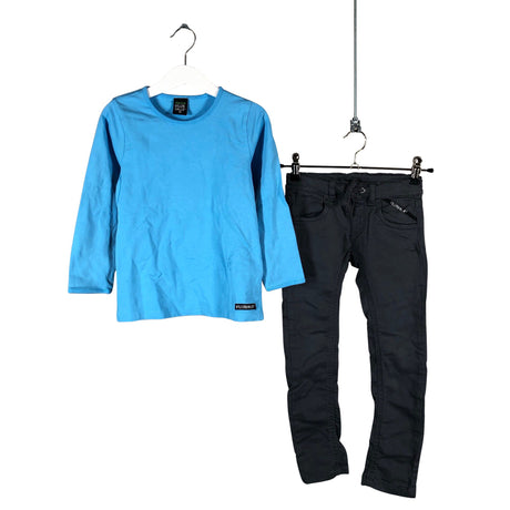Unisex Villervalla - Farkut, koko 104 - 110 - Harmaa ()