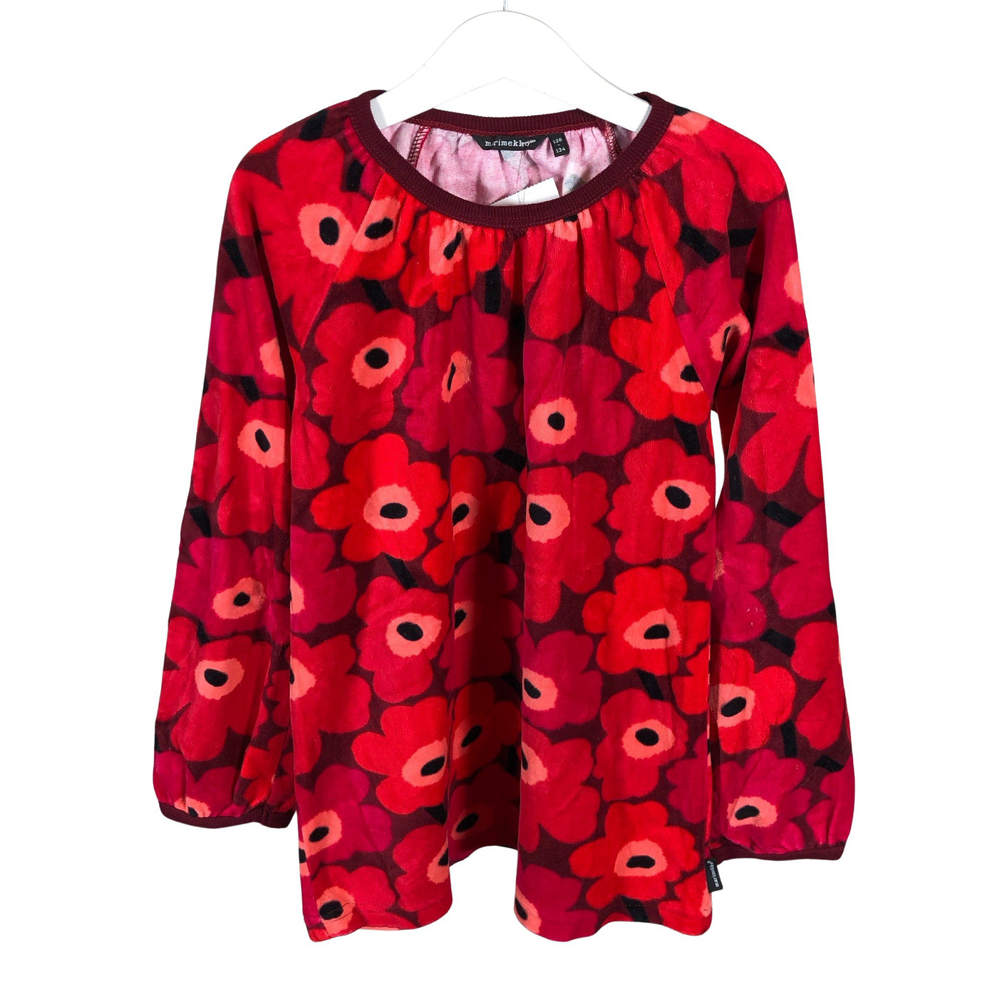 Tyttöjen Marimekko - Trikootunika, koko 128 - 134 - Punainen (1)