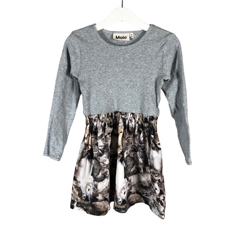 Tyttöjen Molo Kids - Trikoomekko, koko 98 - 104 - Harmaa ()